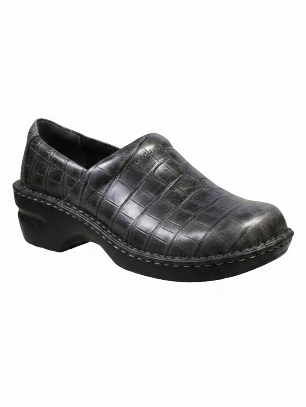 B.ø.C | BORN CONCEPTS PEGGY GENUINE PATENT LEATHER CROC EMBOSSED SLIP-IN CLOGS